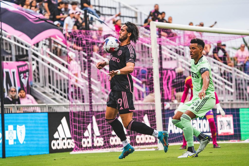 Inter Miami CF vs Austin FC Tie 22 In A Fútbol Fiesta At DRV Pink